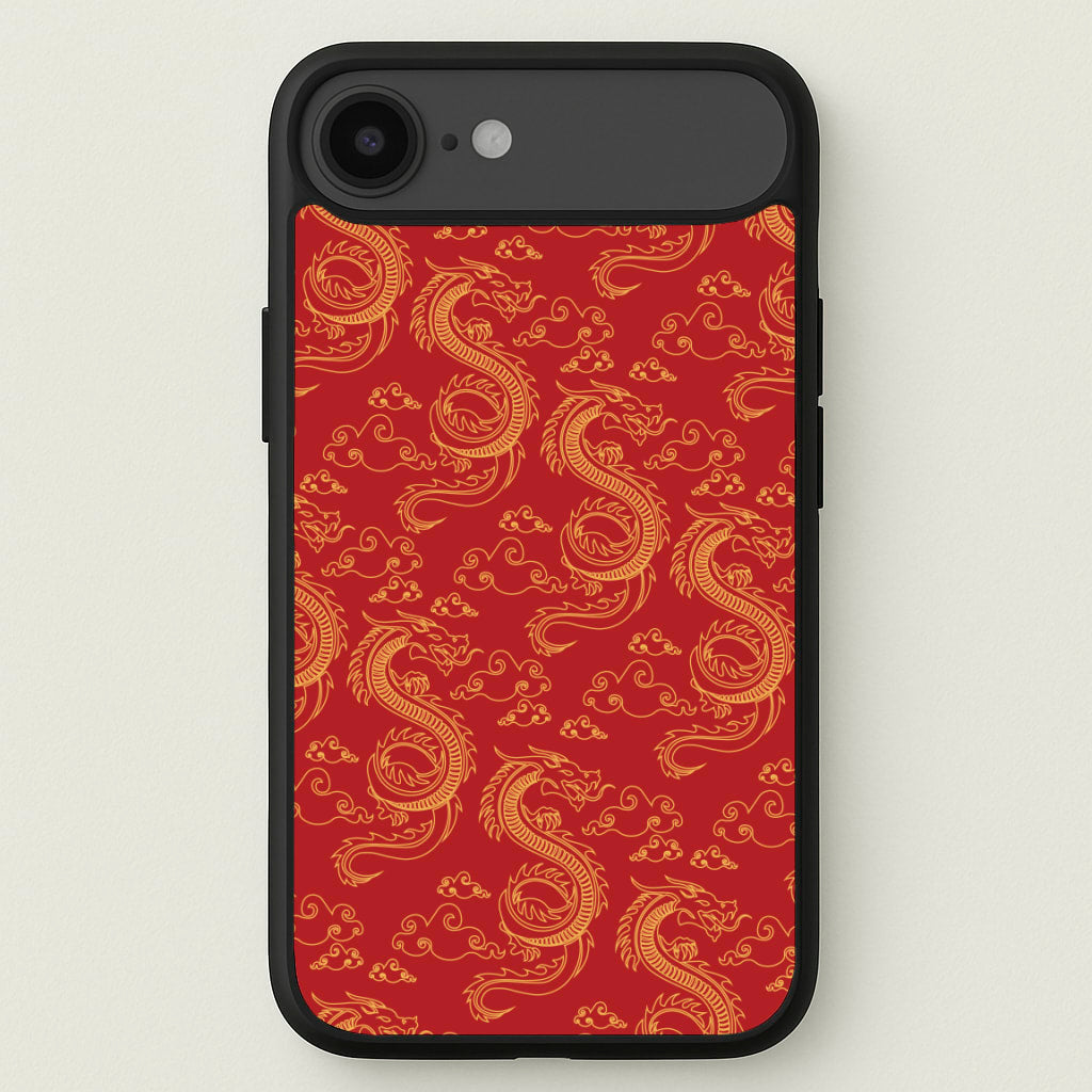 Red And Gold Dragon Pattern Phone Case for iPhone 17 Air