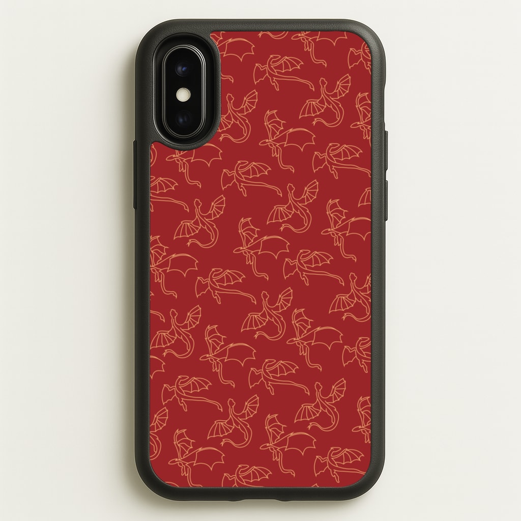 Flying Dragons - Dragon Patterns - Dragon Patterns Phone Case for iPhone X / XS