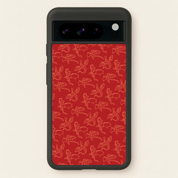 Flying Dragons - Dragon Patterns - Dragon Patterns Phone Case for Google Pixel 8 Pro