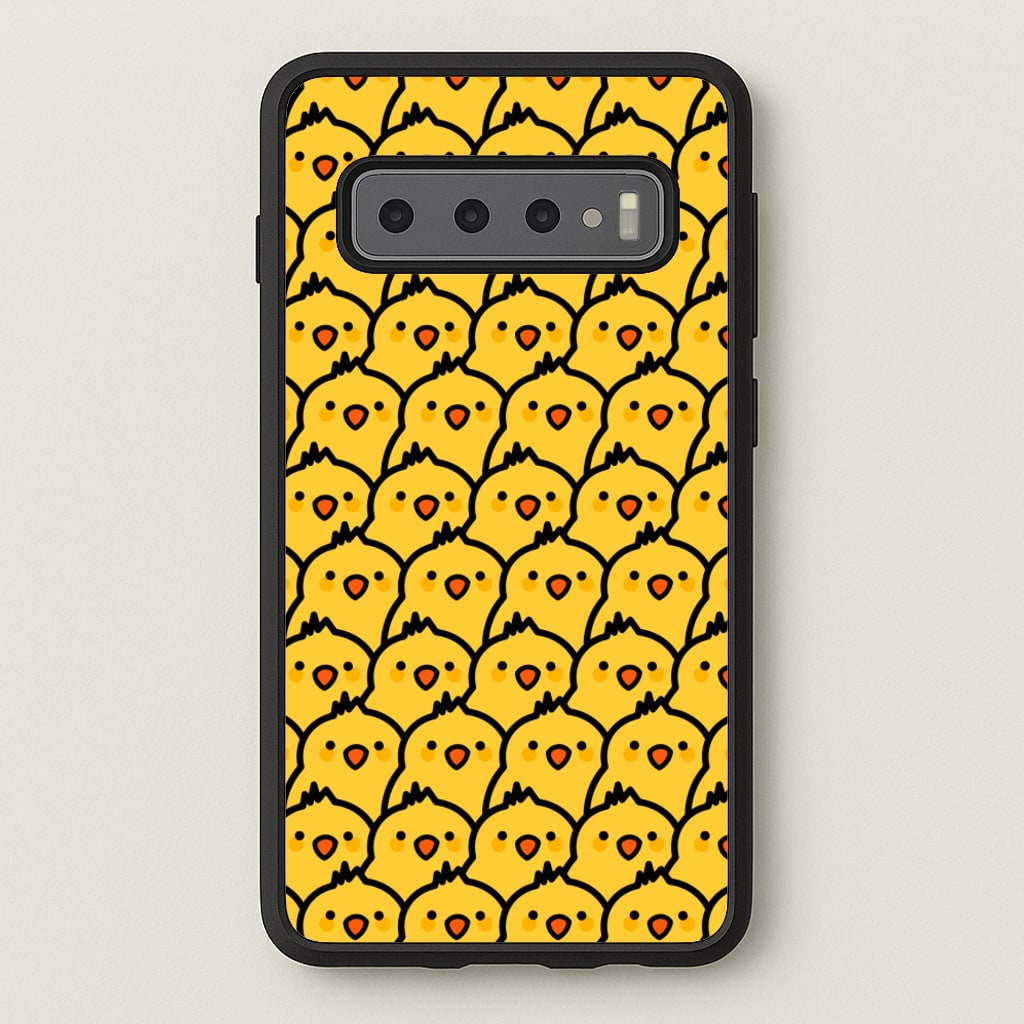 Chick Pattern - Easter Phone Case for Galaxy S10