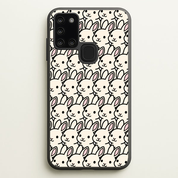 Bunny Rabbit Pattern - Easter Phone Case for Galaxy A21s