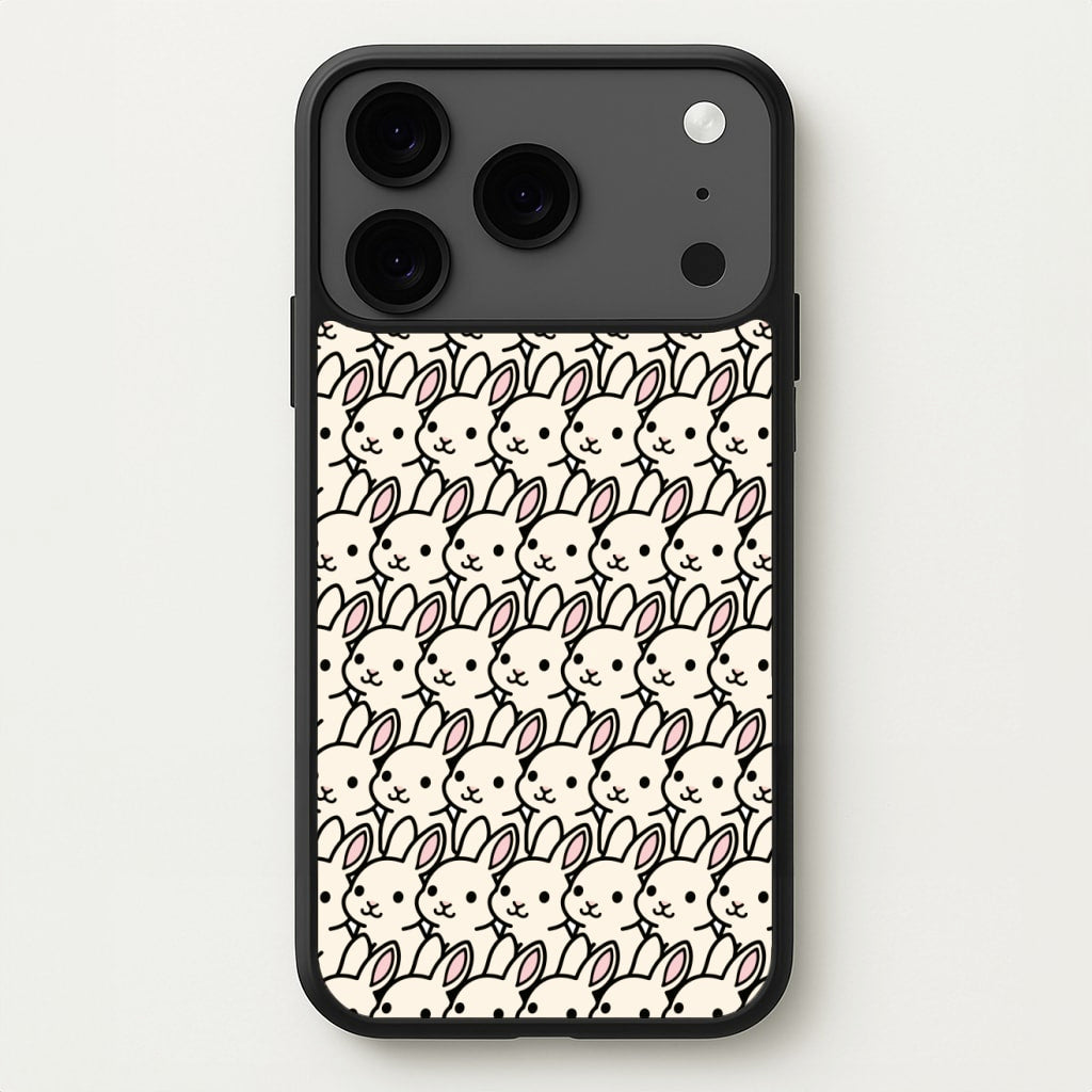 Bunny Rabbit Pattern Phone Case for iPhone 17 Pro