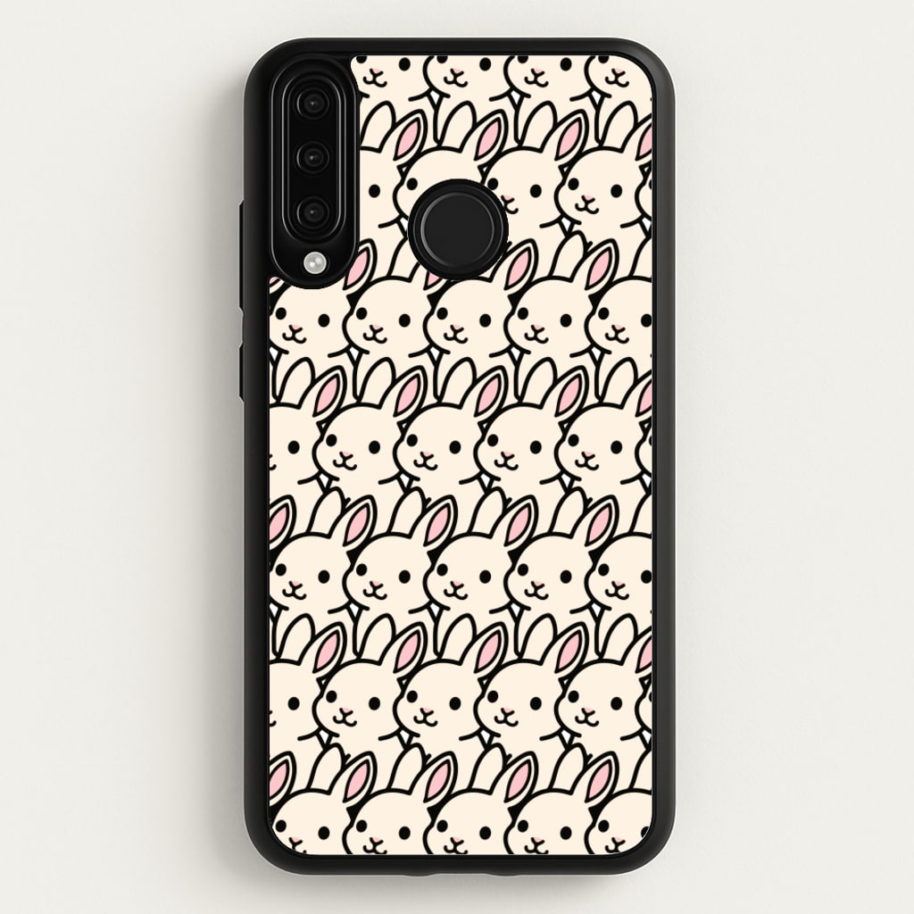 Bunny Rabbit Pattern - Easter Phone Case for Huawei P30 Lite