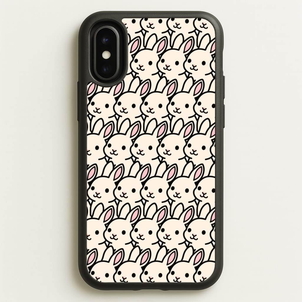 Bunny Rabbit Pattern - Easter Phone Case for iPhone X / XS