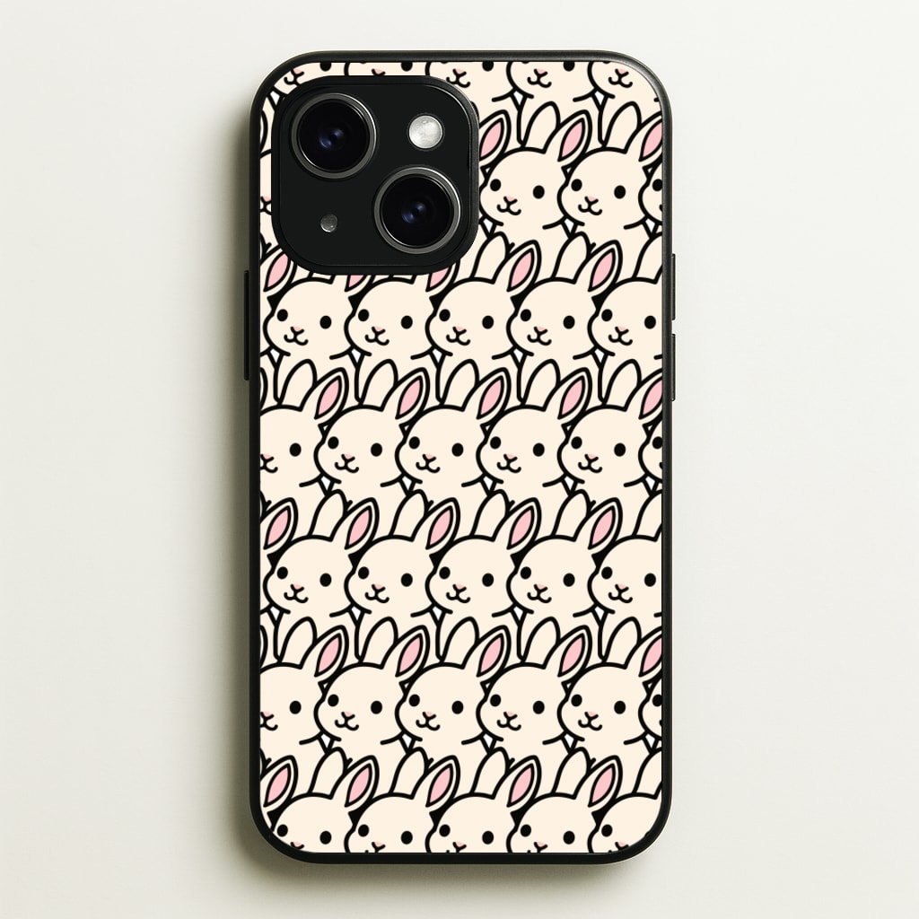 Bunny Rabbit Pattern - Easter Phone Case for iPhone 14