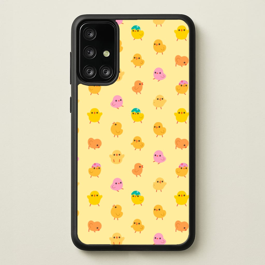 Cute Chick Pattern - Easter Phone Case for Galaxy A71