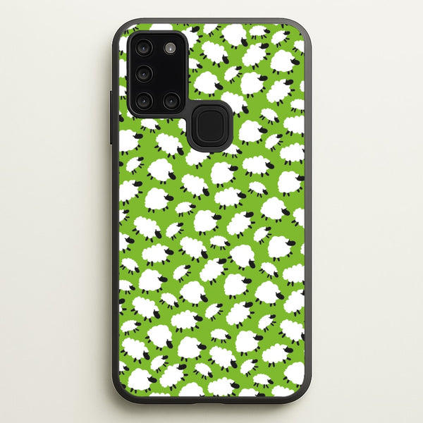 Sheep - Easter Patterns - Easter Phone Case for Galaxy A21s