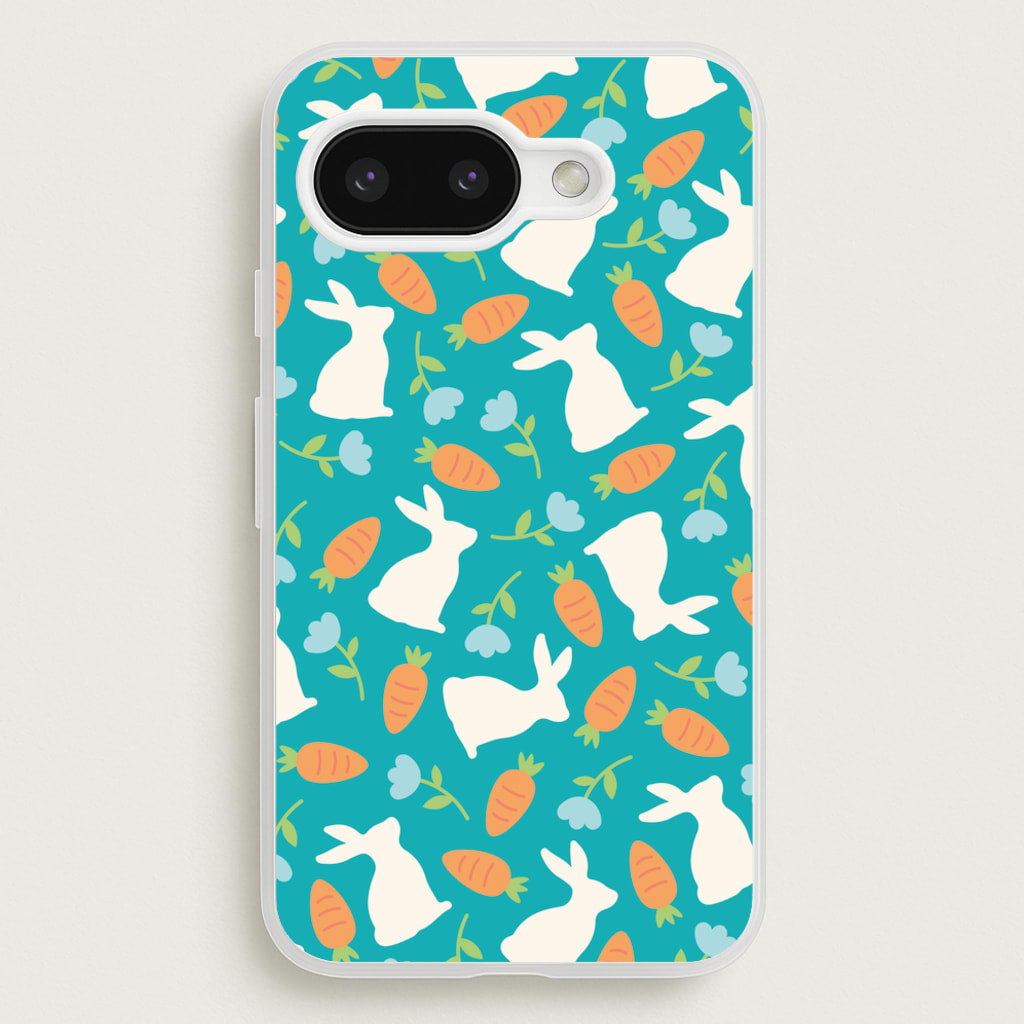 Bunnies And Carrots - Easter Patterns - Easter Phone Case for Google Pixel 9a