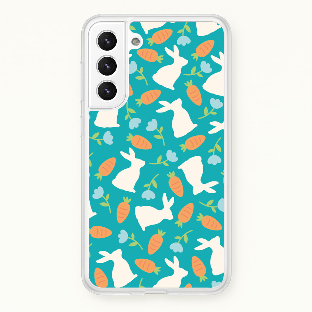 Bunnies And Carrots - Easter Patterns - Easter Phone Case for Galaxy S21FE