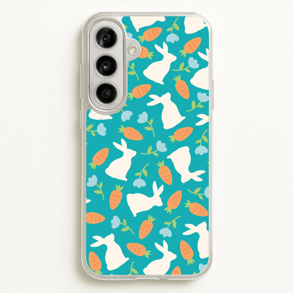 Bunnies And Carrots - Easter Patterns - Easter Phone Case for Galaxy A56