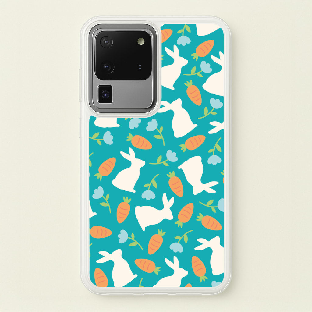 Bunnies And Carrots - Easter Patterns - Easter Phone Case for Galaxy S20 Ultra