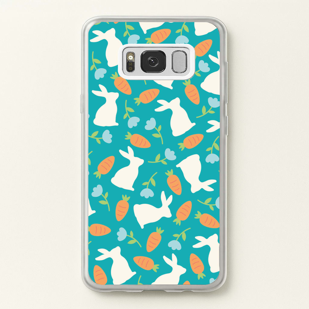 Bunnies And Carrots - Easter Patterns - Easter Phone Case for Galaxy S8