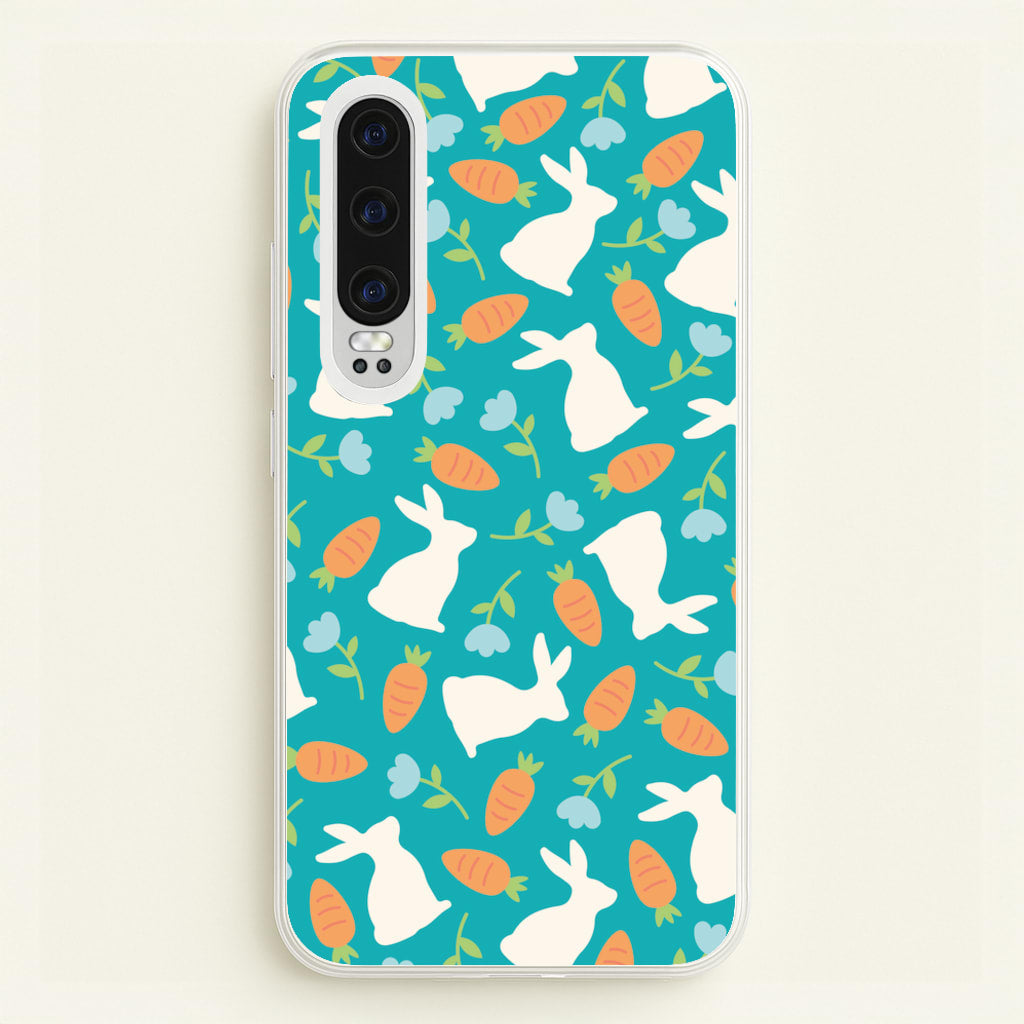 Bunnies And Carrots - Easter Patterns - Easter Phone Case for Huawei P30