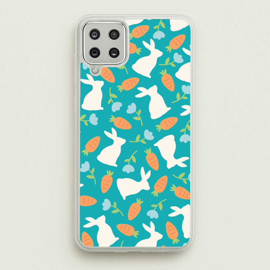Bunnies And Carrots - Easter Patterns - Easter Phone Case for Galaxy A12