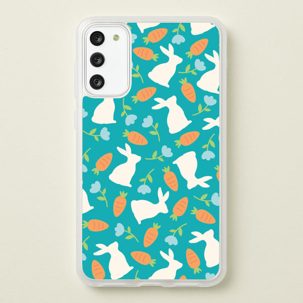 Bunnies And Carrots - Easter Patterns - Easter Phone Case for Galaxy S20FE