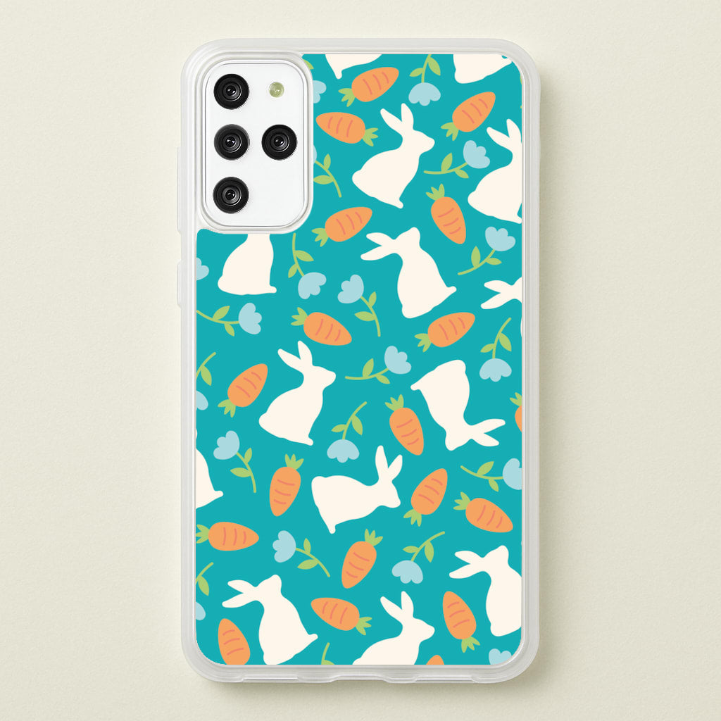Bunnies And Carrots - Easter Patterns - Easter Phone Case for Galaxy S20 Plus