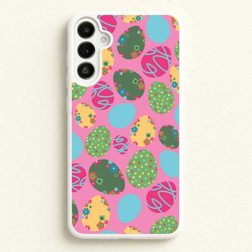Pink Easter Eggs - Easter Patterns - Easter Phone Case for Galaxy A36