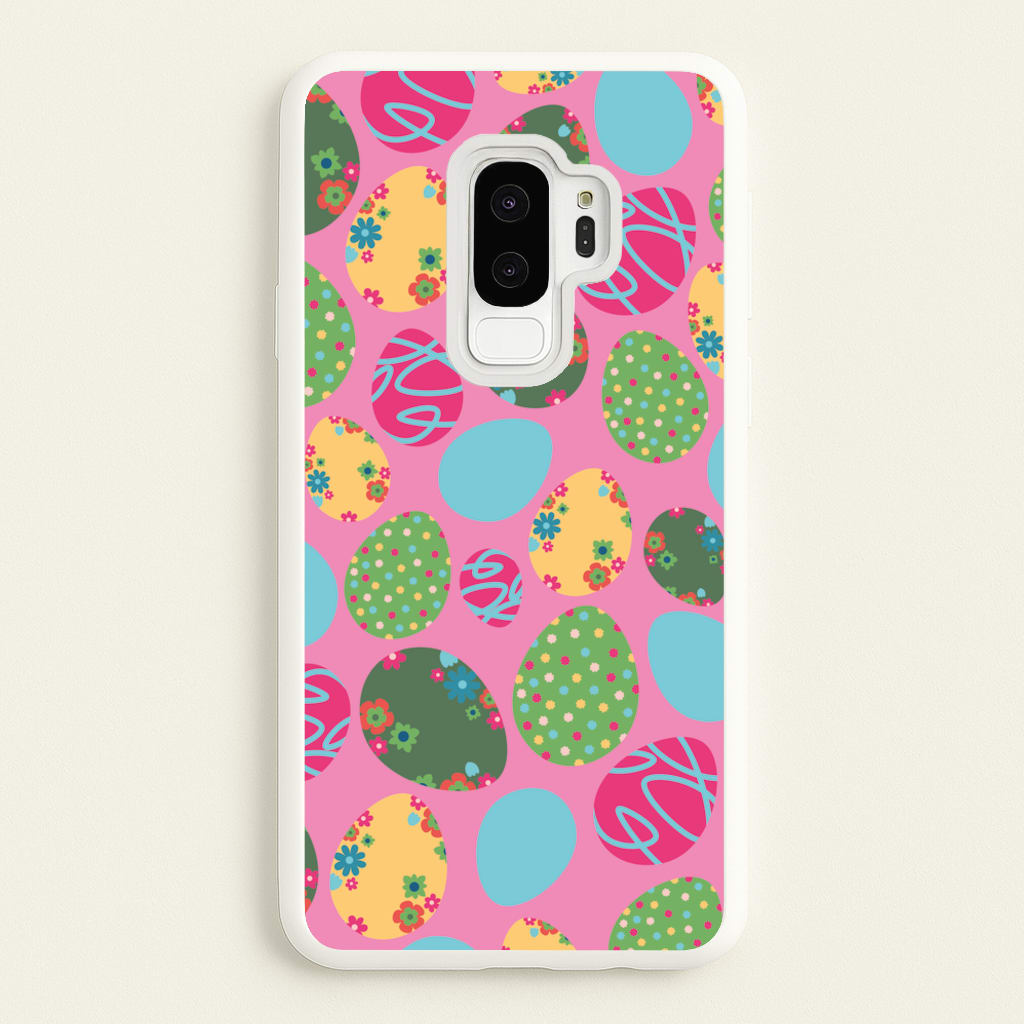 Pink Easter Eggs - Easter Patterns - Easter Phone Case for Galaxy S9 Plus