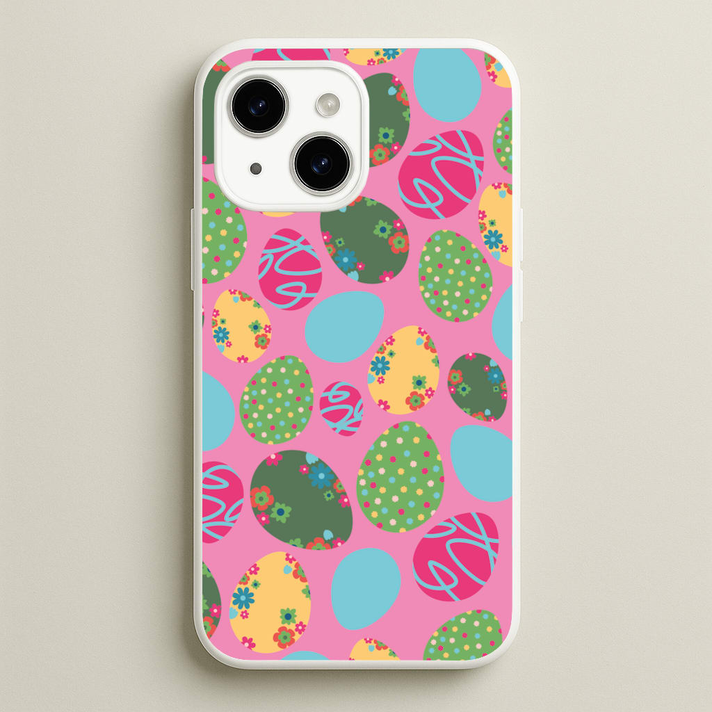 Pink Easter Eggs - Easter Patterns - Easter Phone Case for iPhone 15 Plus