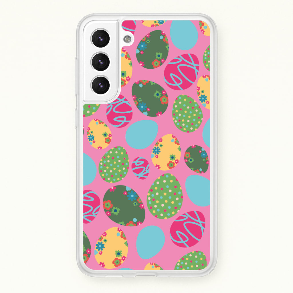 Pink Easter Eggs - Easter Patterns - Easter Phone Case for Galaxy S22 Plus