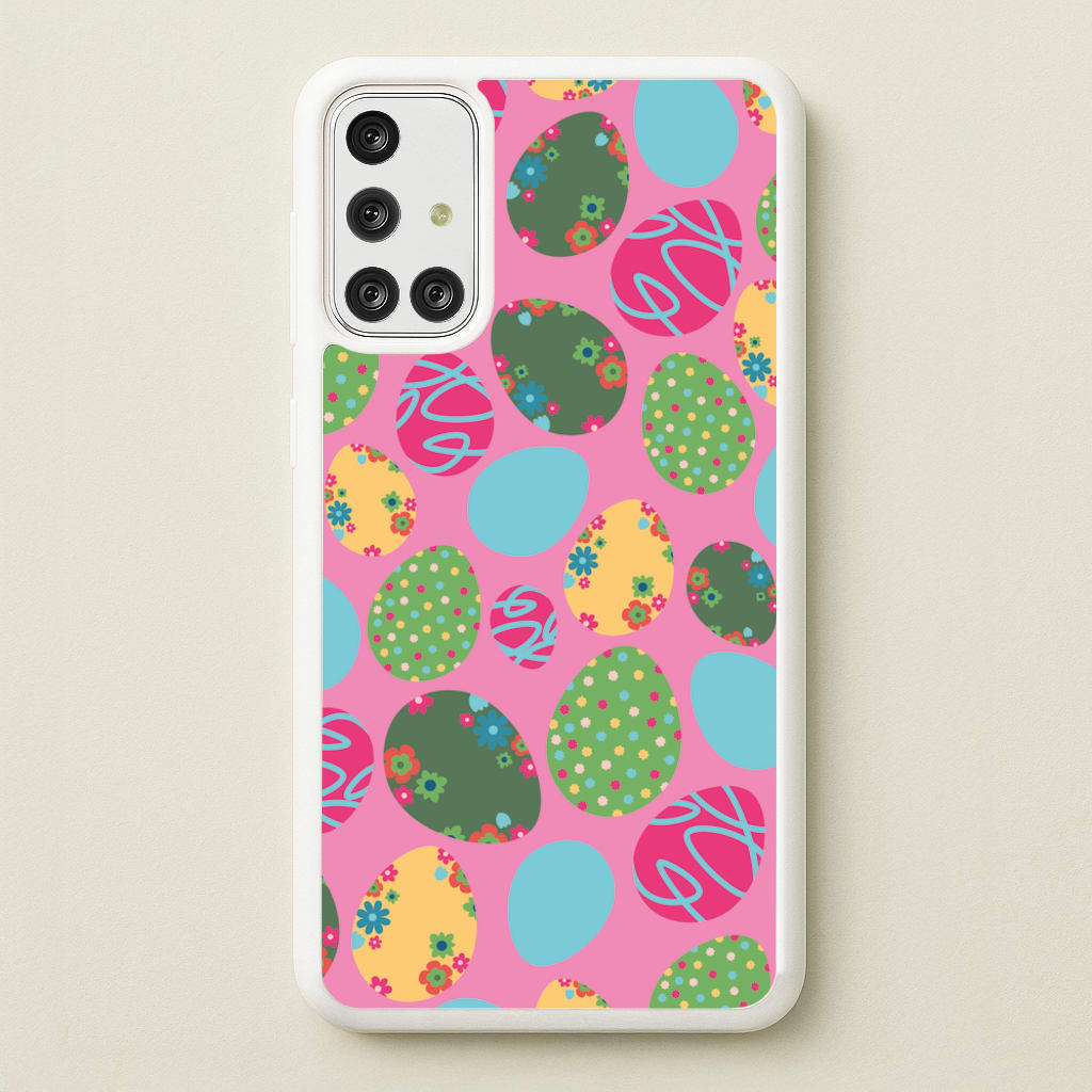 Pink Easter Eggs - Easter Patterns - Easter Phone Case for Galaxy A71