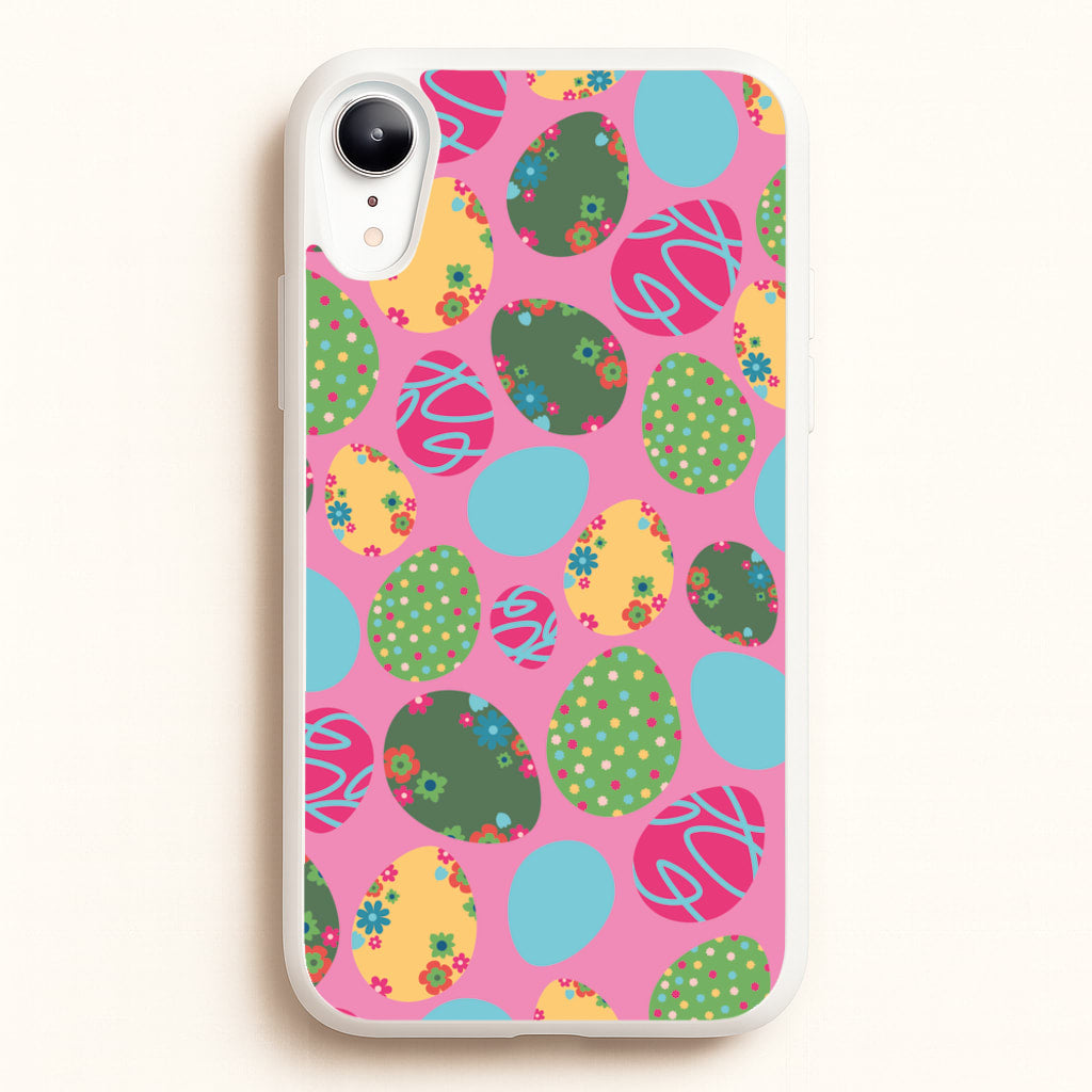 Pink Easter Eggs - Easter Patterns - Easter Phone Case for iPhone XR