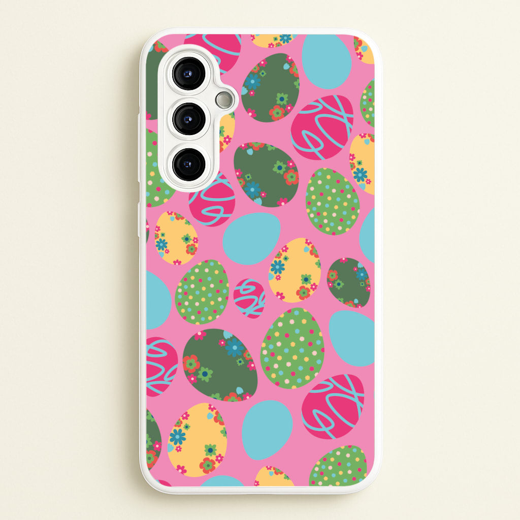 Pink Easter Eggs - Easter Patterns - Easter Phone Case for Galaxy A54