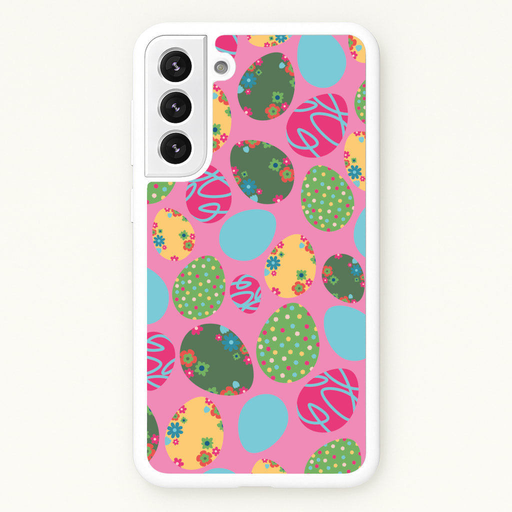 Pink Easter Eggs - Easter Patterns - Easter Phone Case for Galaxy S21