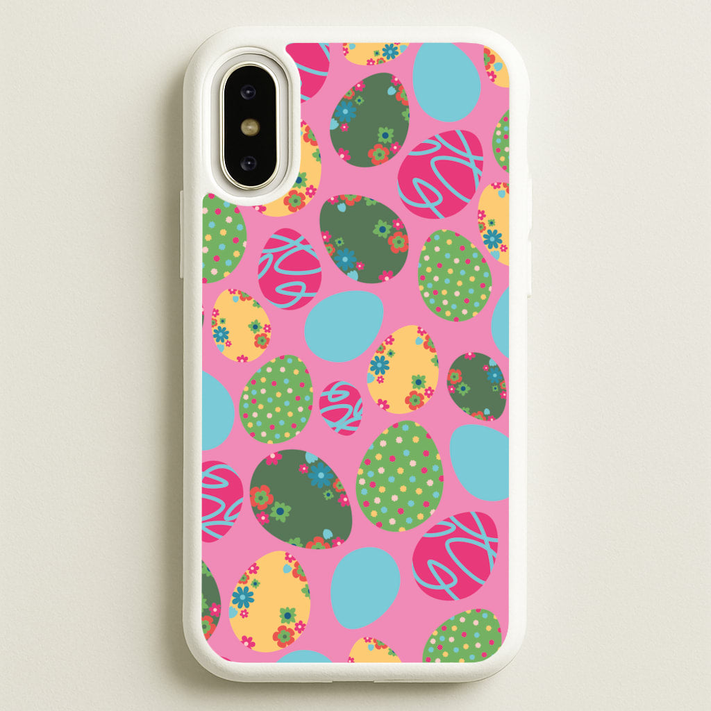 Pink Easter Eggs - Easter Patterns - Easter Phone Case for iPhone X / XS