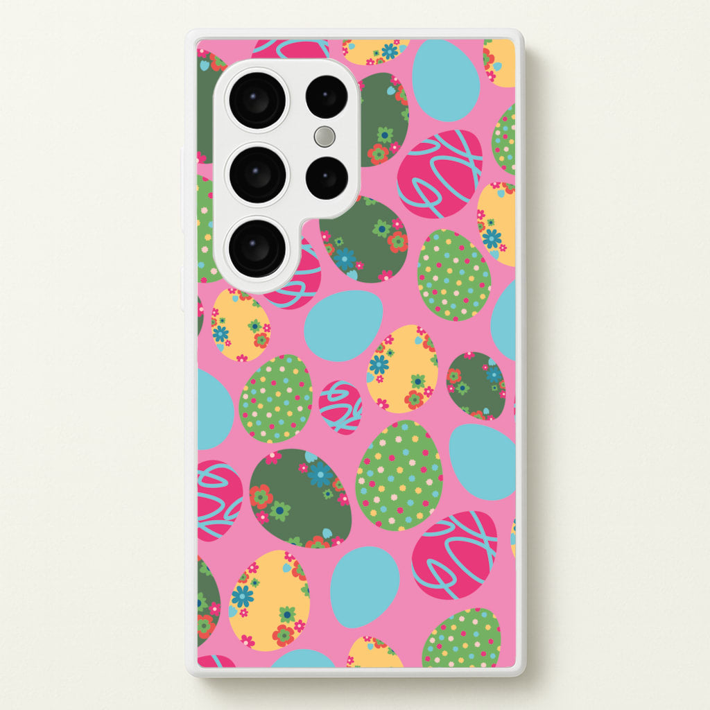 Pink Easter Eggs - Easter Patterns - Easter Phone Case for Galaxy S24 Ultra