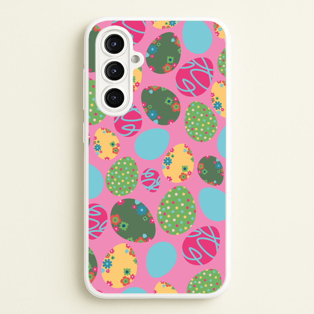 Pink Easter Eggs - Easter Patterns - Easter Phone Case for Galaxy A16