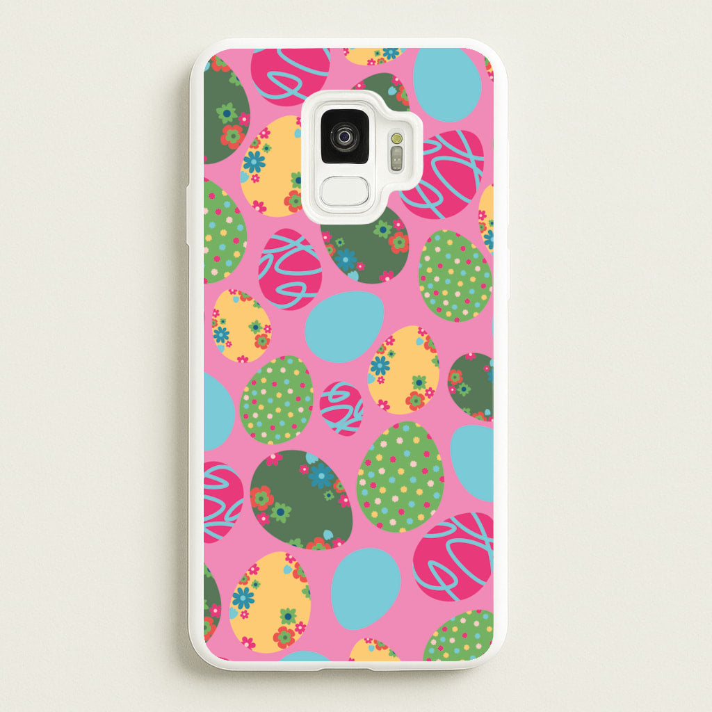 Pink Easter Eggs - Easter Patterns - Easter Phone Case for Galaxy S9