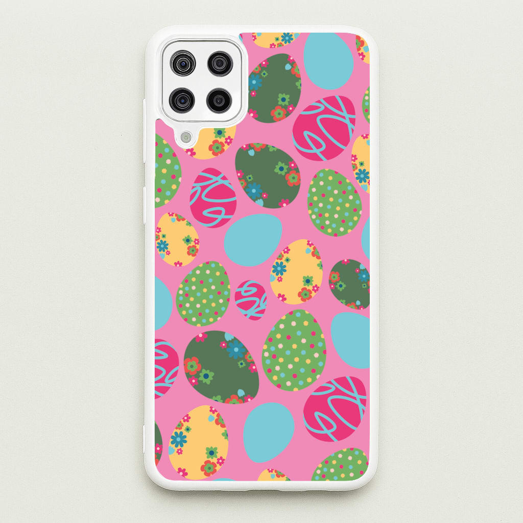Pink Easter Eggs - Easter Patterns - Easter Phone Case for Galaxy A12