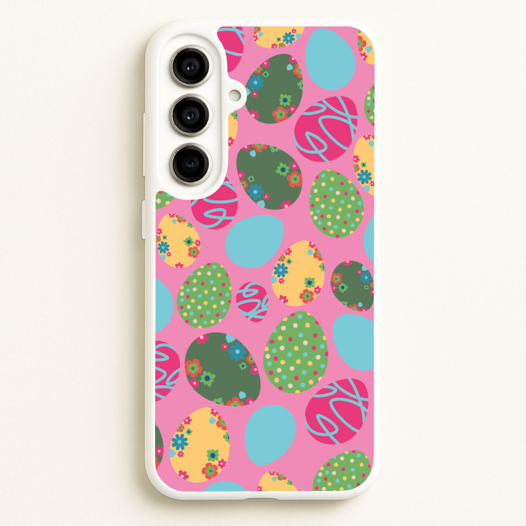 Pink Easter Eggs - Easter Patterns - Easter Phone Case for Galaxy A56