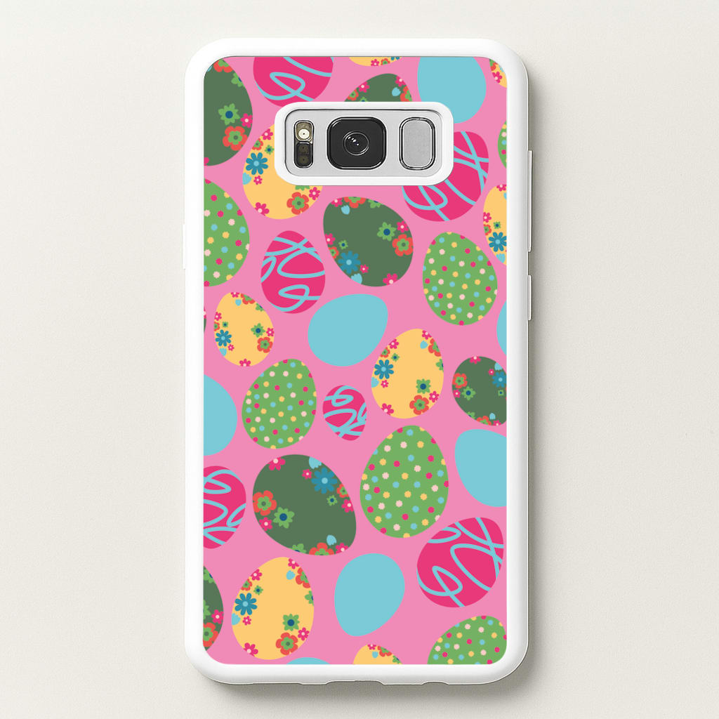 Pink Easter Eggs - Easter Patterns - Easter Phone Case for Galaxy S8 Plus