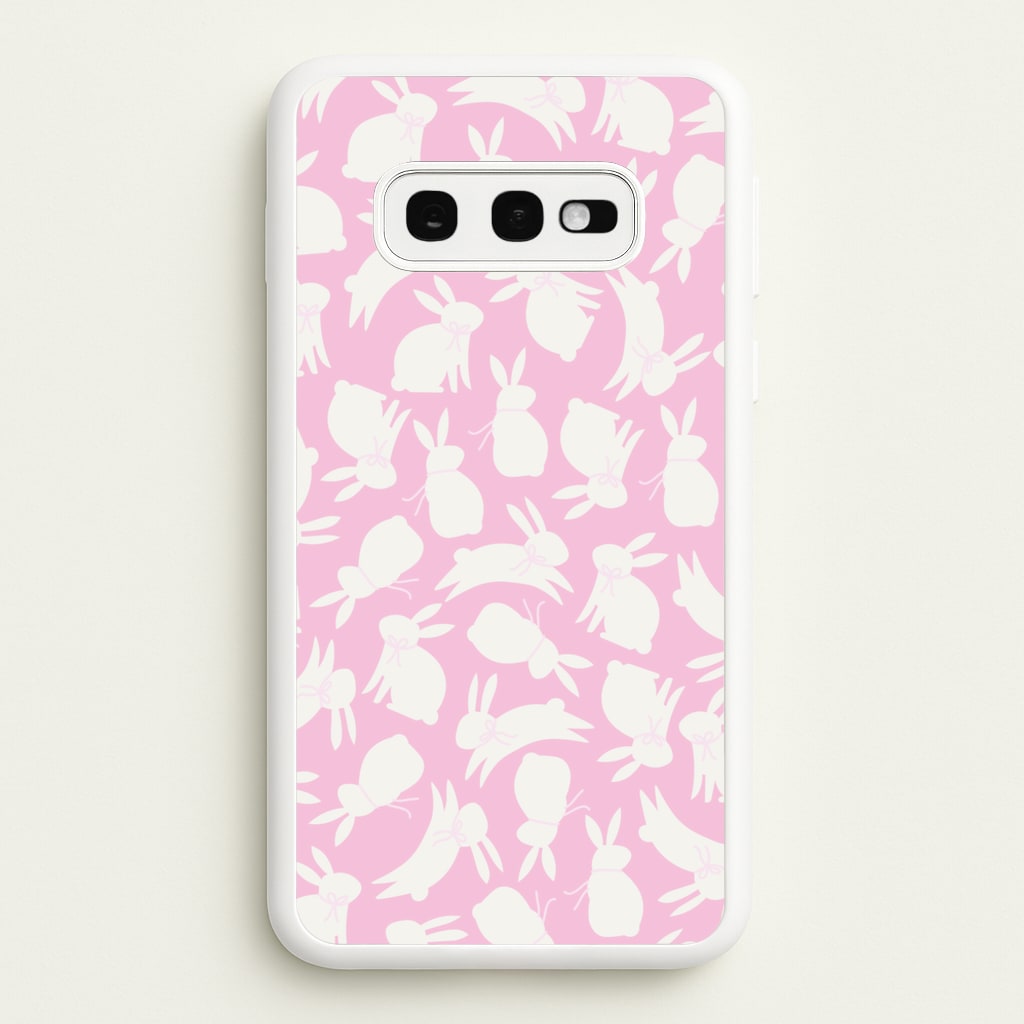 Bunnies And Bows - Easter Patterns - Easter Phone Case for Galaxy S10e