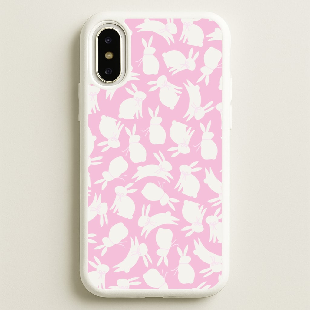 Bunnies And Bows - Easter Patterns - Easter Phone Case for iPhone X / XS