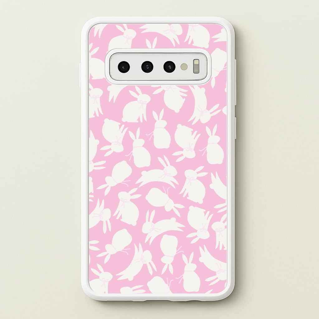 Bunnies And Bows - Easter Patterns - Easter Phone Case for Galaxy S10