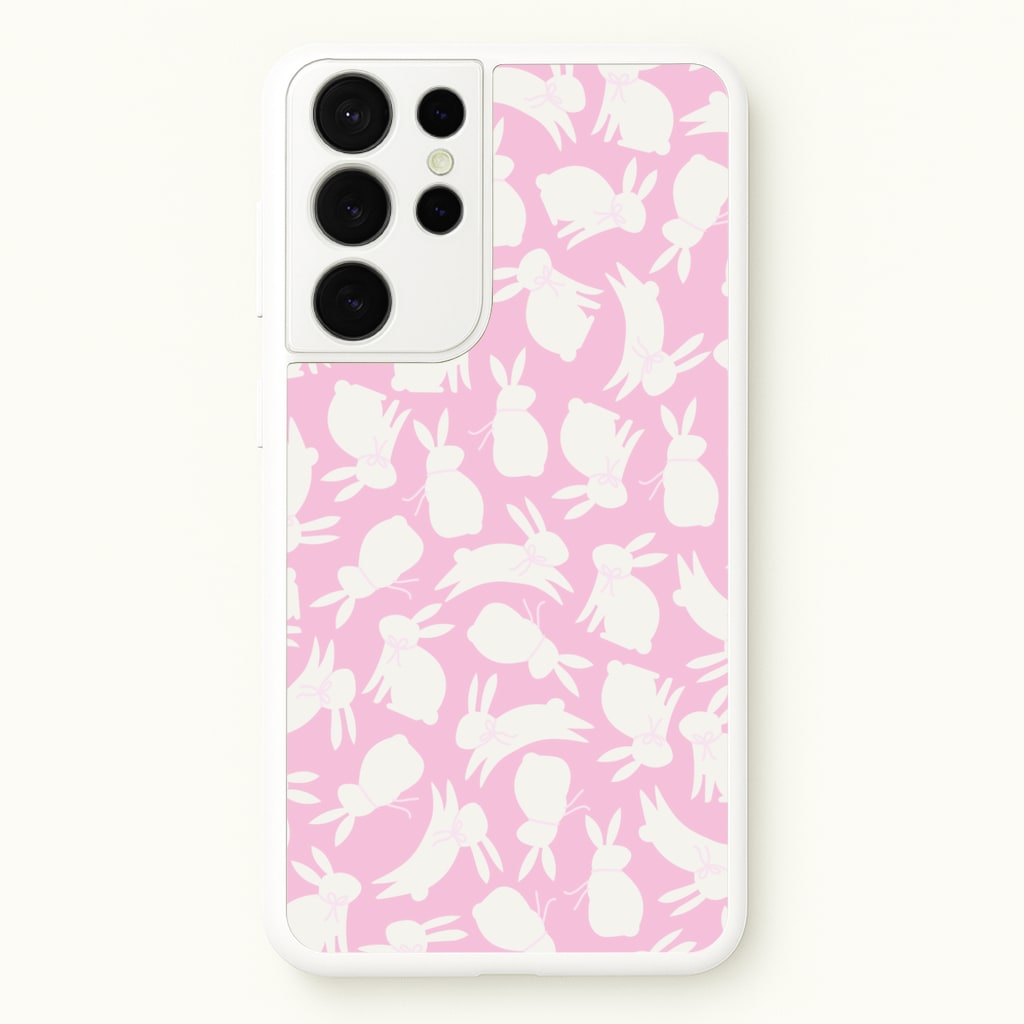 Bunnies And Bows - Easter Patterns - Easter Phone Case for Galaxy S21 Ultra