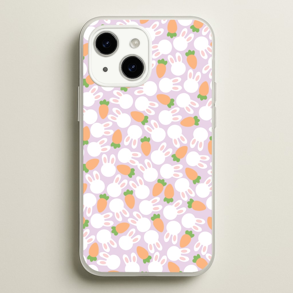 Rabbits And Carrots - Easter Patterns - Easter Phone Case for iPhone 15 Plus