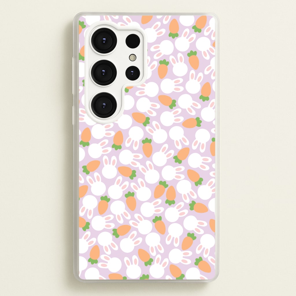 Rabbits And Carrots - Easter Patterns - Easter Phone Case for Galaxy S25 Ultra