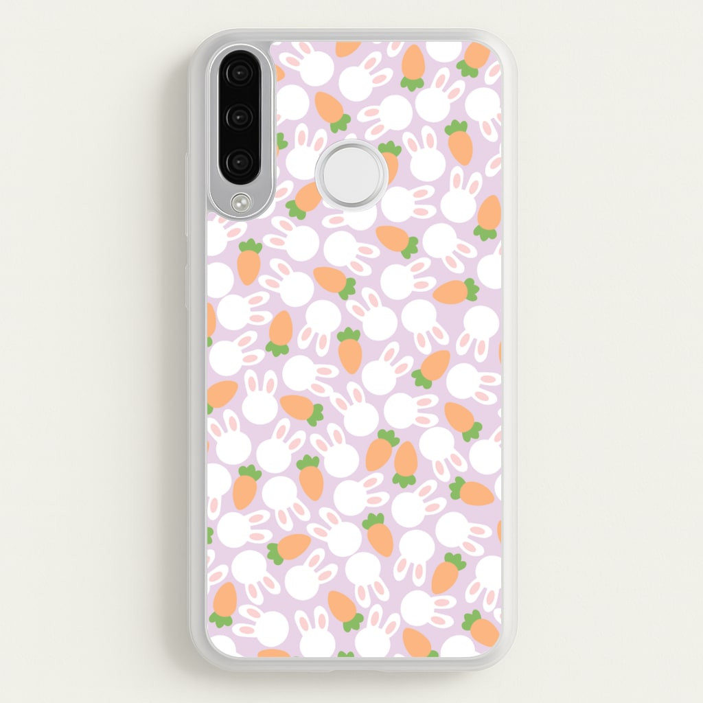 Rabbits And Carrots - Easter Patterns - Easter Phone Case for Huawei P30 Lite