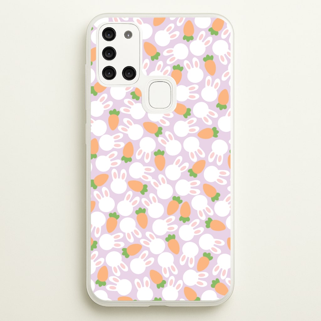 Rabbits And Carrots - Easter Patterns - Easter Phone Case for Galaxy A21s
