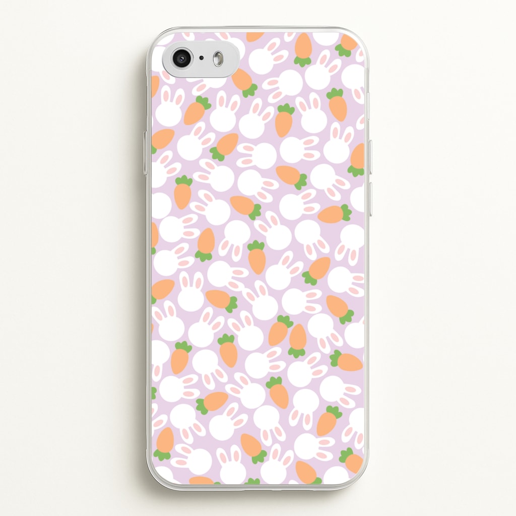 Rabbits And Carrots - Easter Patterns - Easter Phone Case for iPhone 5 / 5s / SE 2016