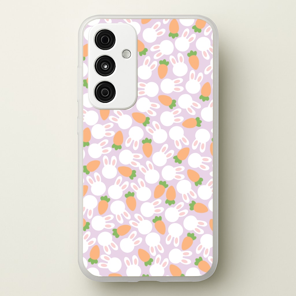 Rabbits And Carrots - Easter Patterns - Easter Phone Case for Galaxy A55