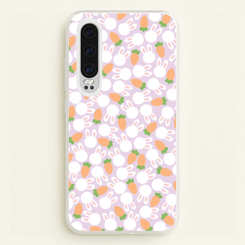 Rabbits And Carrots - Easter Patterns - Easter Phone Case for Huawei P30