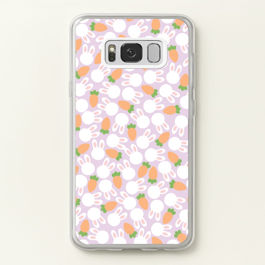 Rabbits And Carrots - Easter Patterns - Easter Phone Case for Galaxy S8 Plus