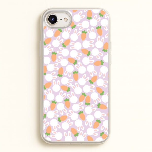 Rabbits And Carrots - Easter Patterns - Easter Phone Case for iPhone 6 / 7 / 8 / SE