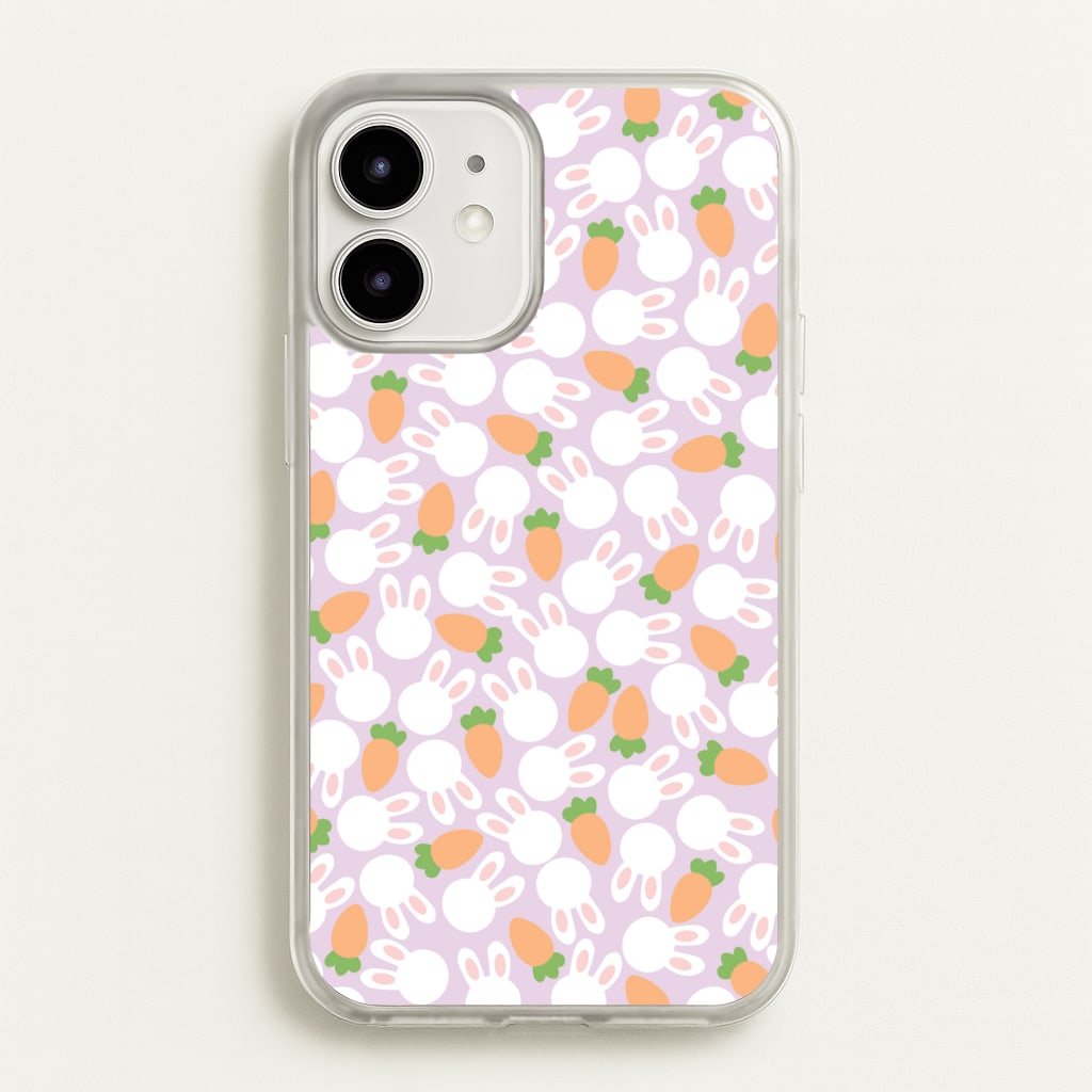 Rabbits And Carrots - Easter Patterns - Easter Phone Case for iPhone 12 / 12 Pro