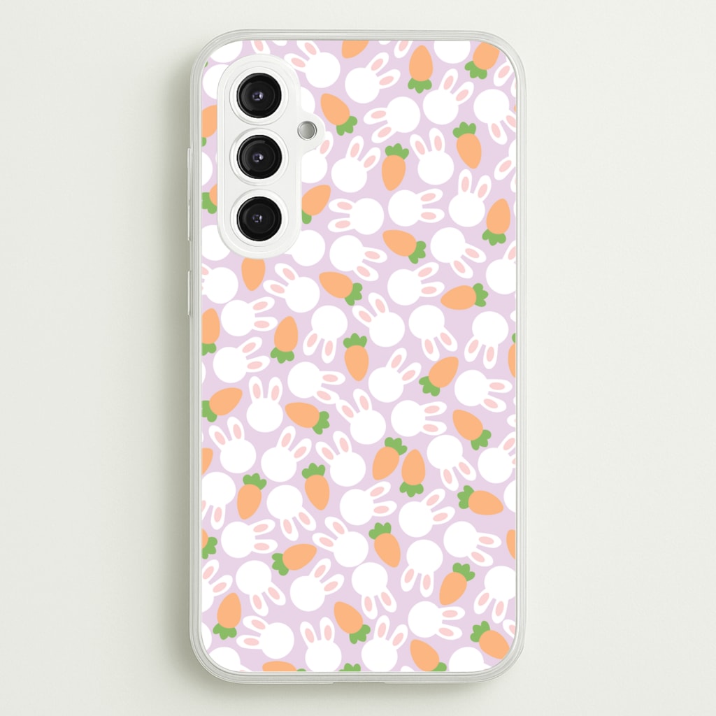 Rabbits And Carrots - Easter Patterns  - Easter Phone Case for Galaxy S23FE